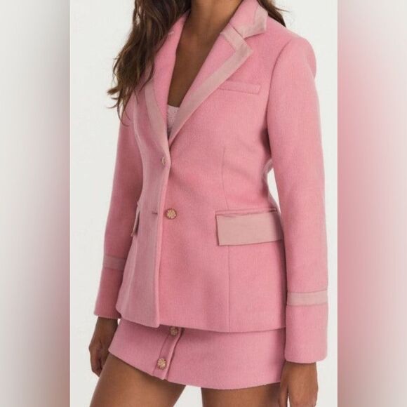LoveShackFancy Lula blazer in powdered pink NWT XS - Picture 6 of 13